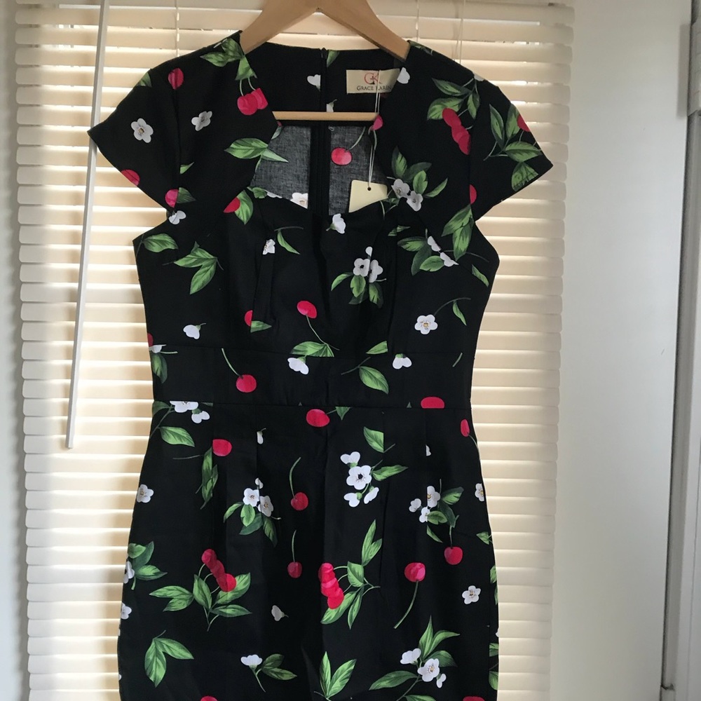 Brand New Flowers & Cherries Dress